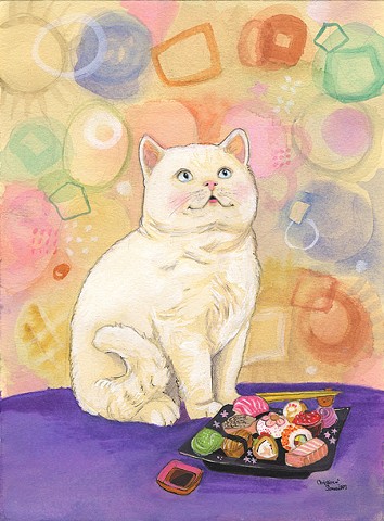 Sushi Cat "In Love- Can't Eat"