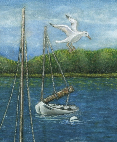 Sailboat With Seagull