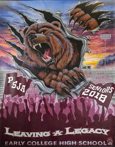 PSJA HIGH SCHOOL 2018 SENIOR CLASS MURAL