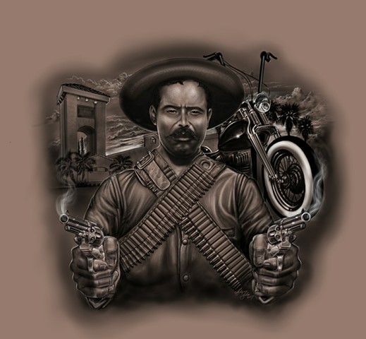 Original digital artwork for "De Suerte MC Alamo,Texas"