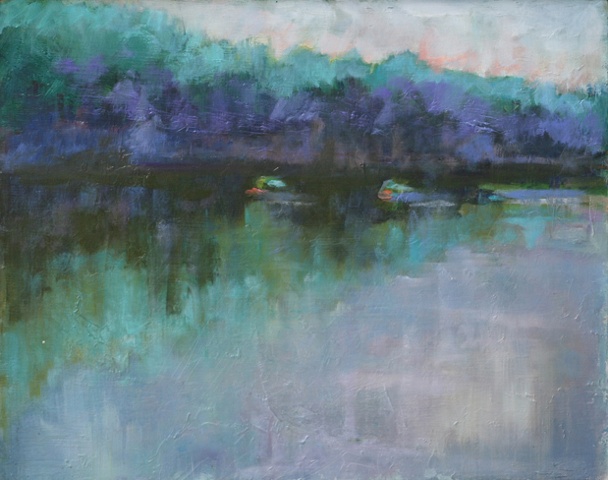 shelley lowenstein plein air oil painting landscape river bend potomac river virginia