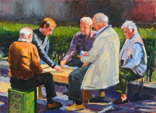lowenstein artist men playing cards