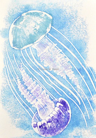 Double Jellyfish vitreograph