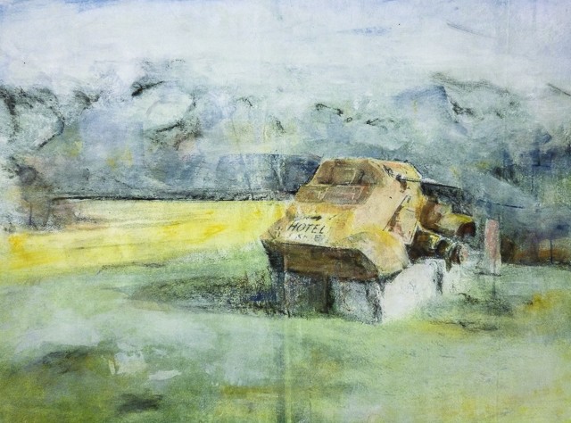 Eddy A. Lopez, Black Forest III, Silkscreen on Canvas