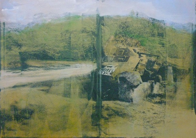 Eddy A. Lopez, Black Forest I, Silkscreen on Canvas
