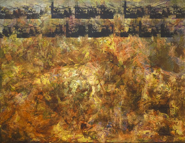 Eddy A. Lopez, Rubens' Battles II, Silkscreen, Digital Composite