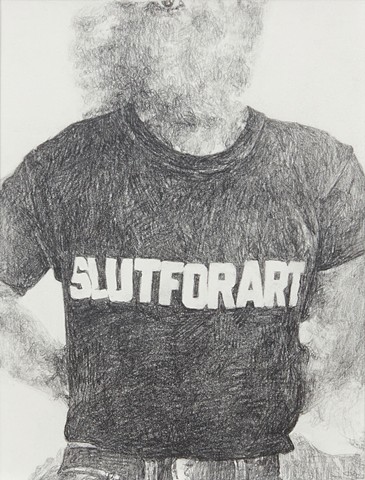 Untitled (Tseng Kwong Chi wearing a “SLUTFORART” t-shirt)