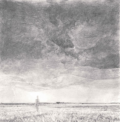 Untitled (Tseng Kwong Ch, Lightning Field, North Dakota, 1987)