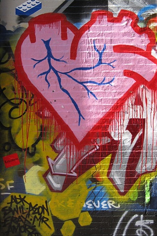 Long Road Photo - Graffiti heart