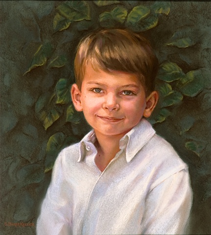 Pastel Portrait of a Young Boy by Sally Baker Keller