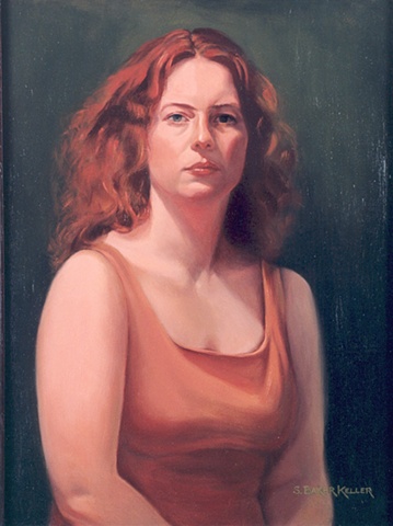 Oil Portrait of Young Woman by Sally Baker Keller