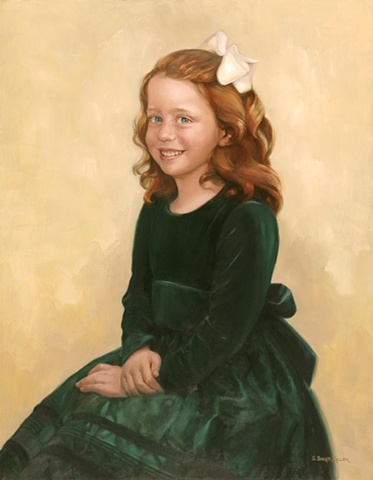 Oil Portrait of a Young Girl by Sally Baker Keller