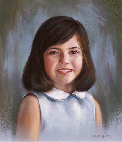 Pastel Portrait of a Young Girl by Sally Baker Keller