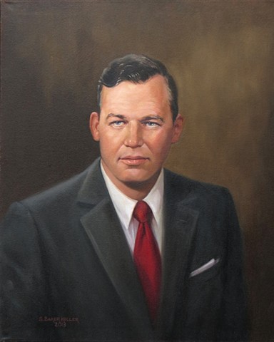 Oil Portrait of a Business Man by Sally Baker Keller