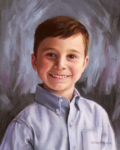 Pastel Portrait of a Young Boy by Sally Baker Keller