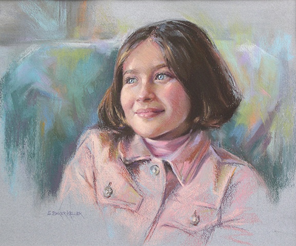 Pastel Portrait of a Young Girl by Sally Baker Keller