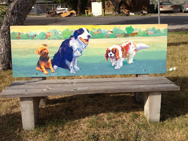 JIM'S BENCH BACK INSPIRED BY HIS DOGS