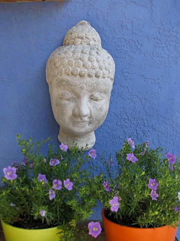 garden art, papercrete, buddha,