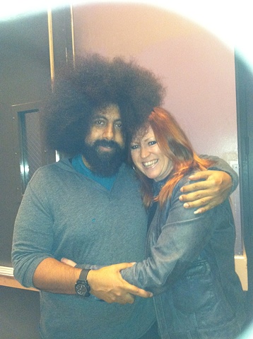 Susie with Reggie Watts