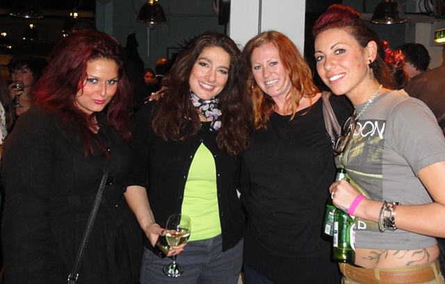 Jet, Susie and Sonia Strong at Celebrity Juice after party London April 2012