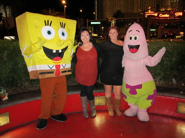 Samantha and Susie meet Sponge Bob