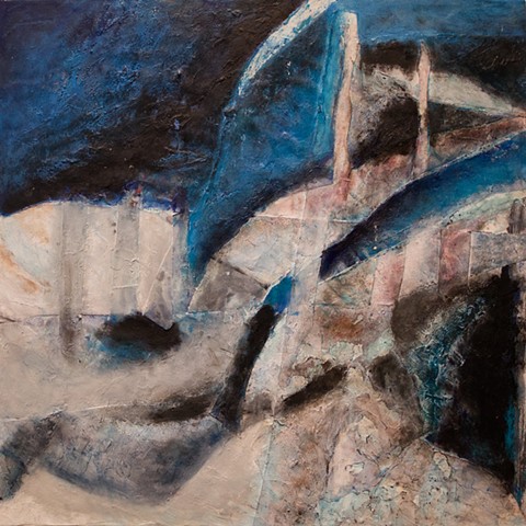 Glacial Abstraction II, oil, 30" x 30"