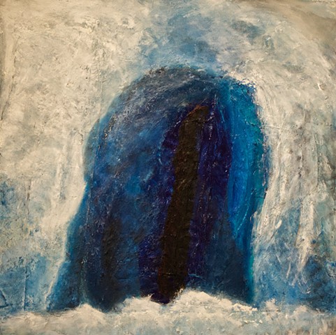 Ice Cave Entry, oil, 30" x 30"