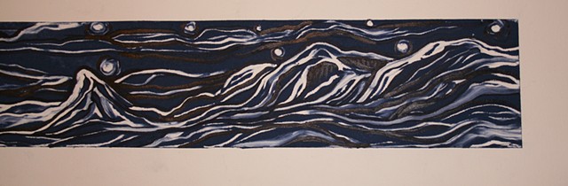 Death Valley Monoprint Night Study