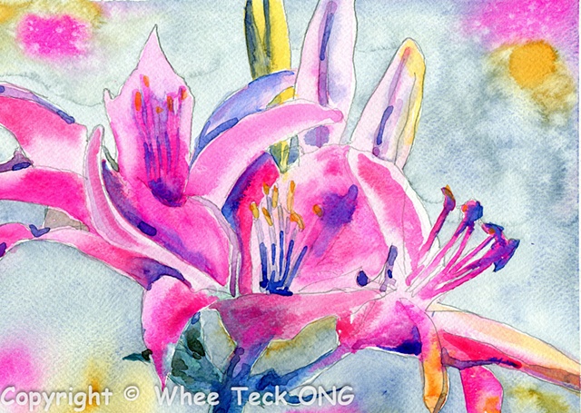 Whee Teck, Watercolor, Watercolour, Bright, Intense, Colors, Colours, Drib Drab.