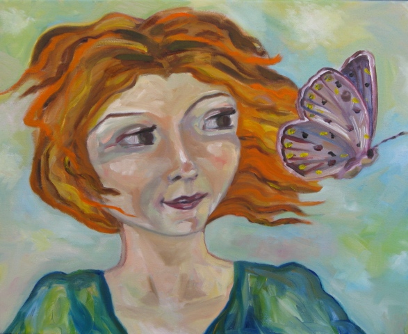Girl and Butterfly