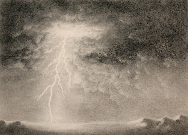 charcoal drawing on paper by Karen S Purdy artist
