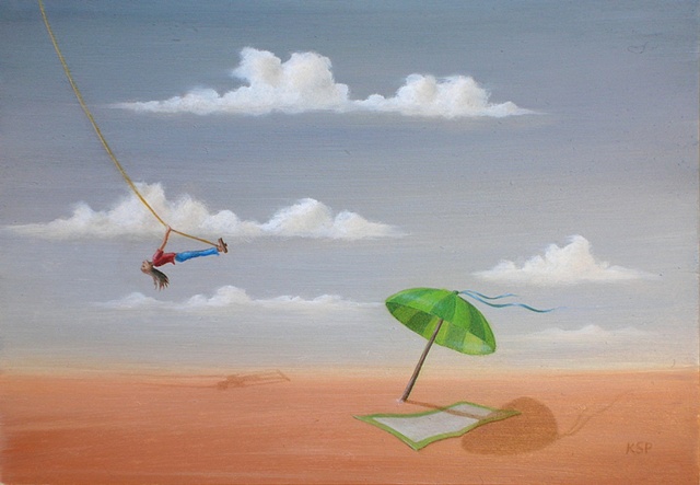 surrealism oil on panel by artist Karen S. Purdy
