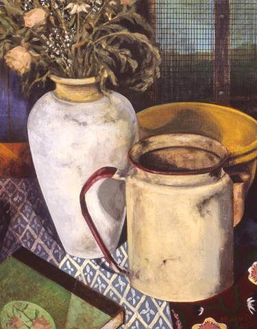Still Life with White Pot in the Studio