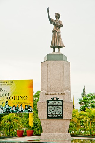 President Cory Aquino statue at the Roxas Boulevard, Manila City