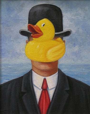 olde Master repainted with Rubber ducky style, oil realism, surrealism impressionism, expressionism