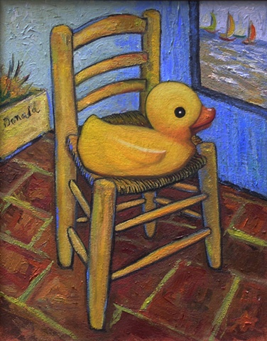 olde Master repainted with Rubber ducky style, oil realism, surrealism impressionism, expressionism