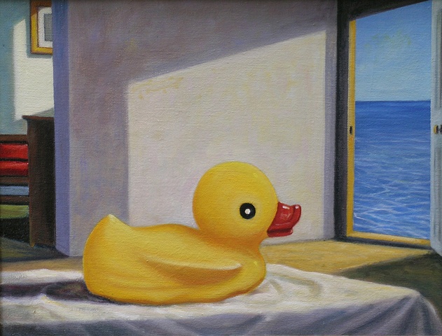 olde Master repainted with Rubber ducky style, oil realism, surrealism impressionism, expressionism