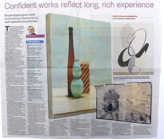 'Confident Works Reflect Long, Rich Experience'


TJ McNamara - New Zealand Herald - Arts -  Review of 'Phantasmagoria' - Artis Gallery -  27/08/2011
______________________________