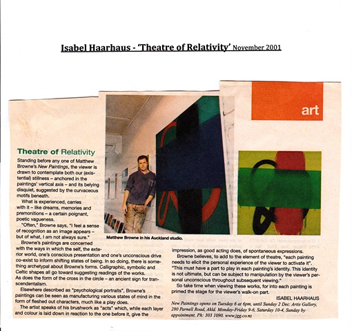'Theatre of Relativity' 


Isabel Haarhaus - City Mix Magazine 
November  Issue 2001
______________________________