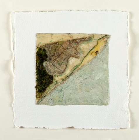 beeswax, map, pigment, seaweed