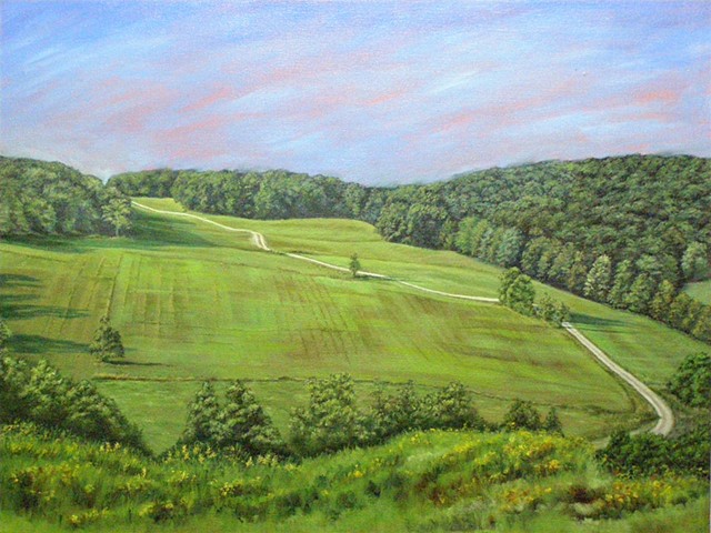 oil on canvas, plein air, realistic landscape