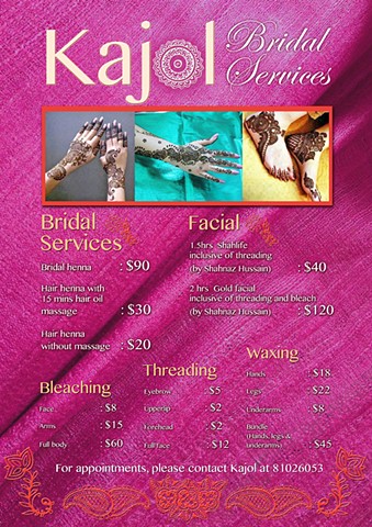 Poster/Flyer for Kajol Bridal Services