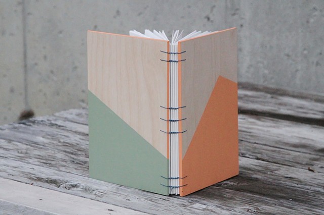 large notebook - apricot + sage