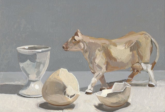 White Cow with Egg Cup