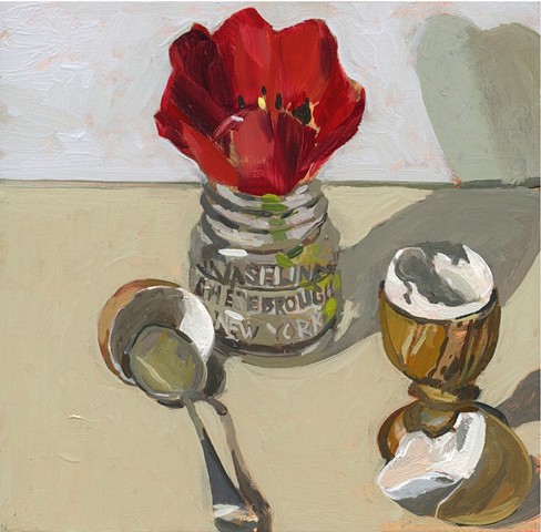 Tulip in Jar with Egg Cup