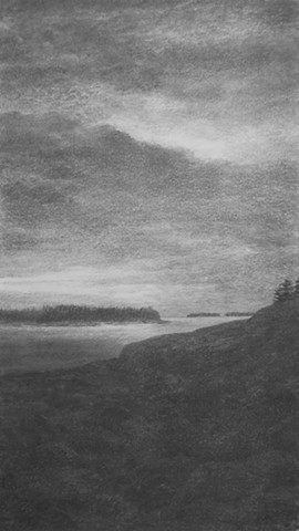 Katherine Meyer drawing charcoal Norton Island Artists' Colony downeast Maine Eastern Frontier Society
