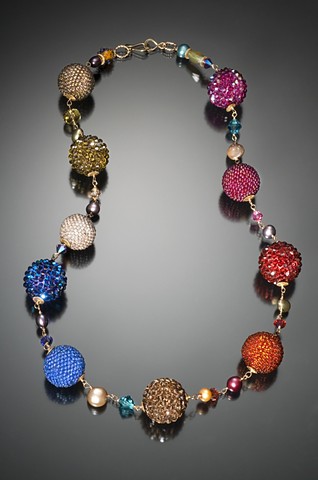 Linked Beaded Bead Necklace