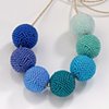 Beaded Beads in Cool Tones