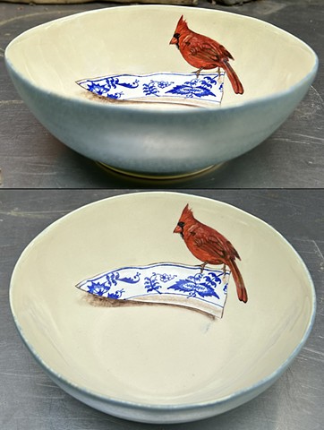 Cardinal And Blue Danube - Bowl