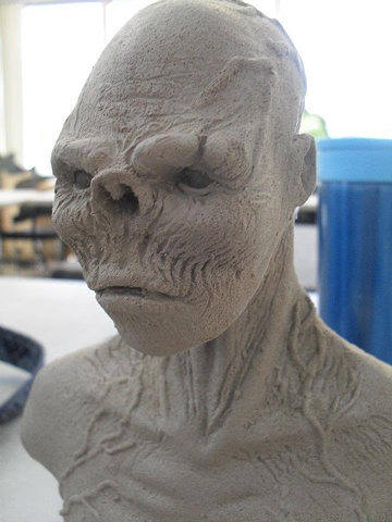 Clay zombie detail